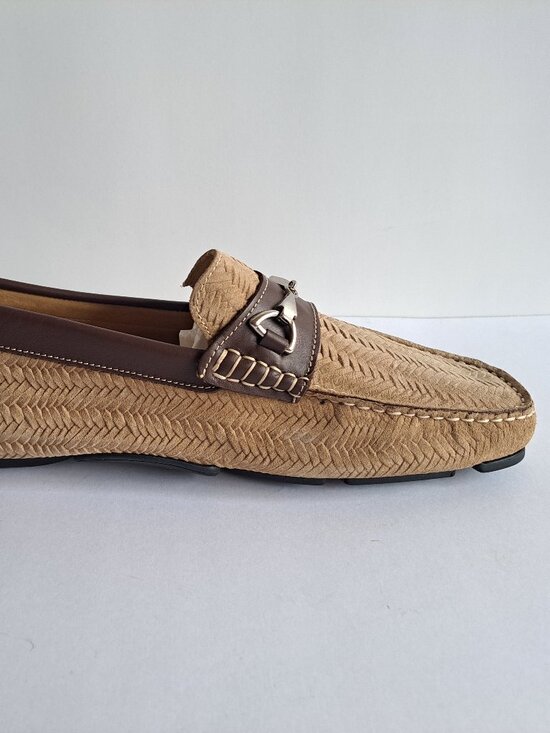 NEW Montemario Brown Suede Leather Slip on Loafers Moccasin main image 4